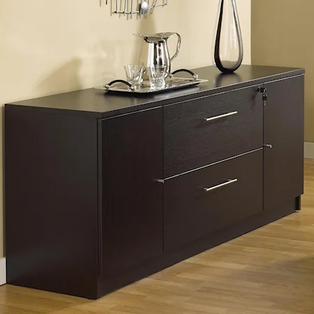 Credenza with Locking Drawer